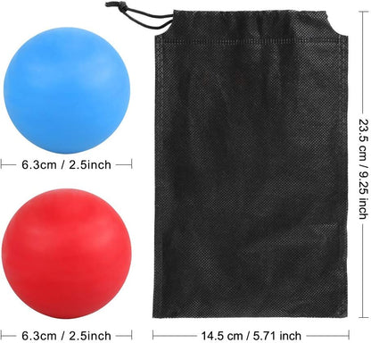 WOVTE Massage Lacrosse Ball for Sore Muscles, Shoulders, Neck, Back, Foot, Body, Deep Tissue, Trigger Point, Muscle Knots, Yoga and Myofascial Release (Blue)
