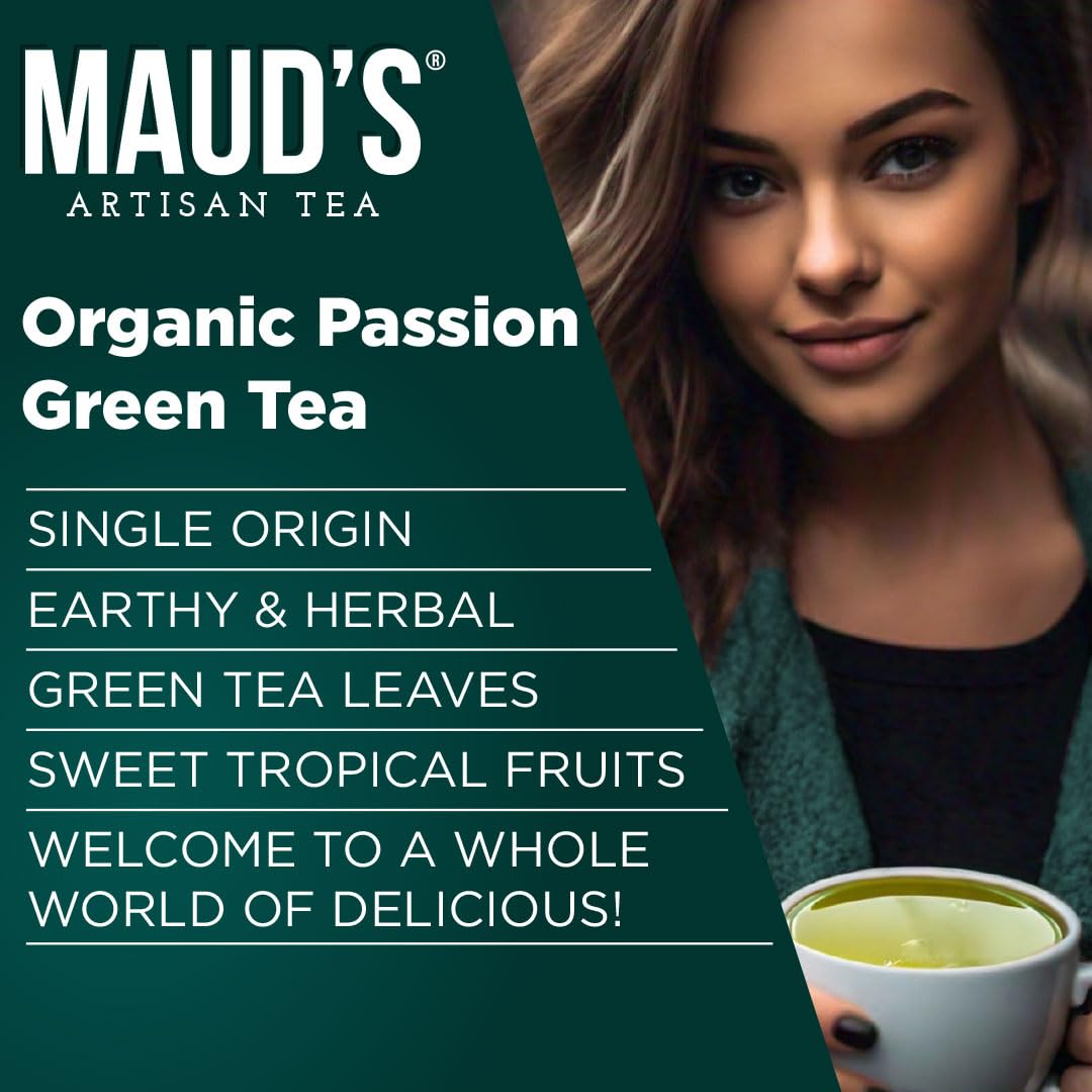 Maud's Organic Chamomile Lavender Tea Pods, 24 ct, Single Serve Pods – 100% Gourmet Blended Tea Leaves, Compatible with Keurig K Cups Maker