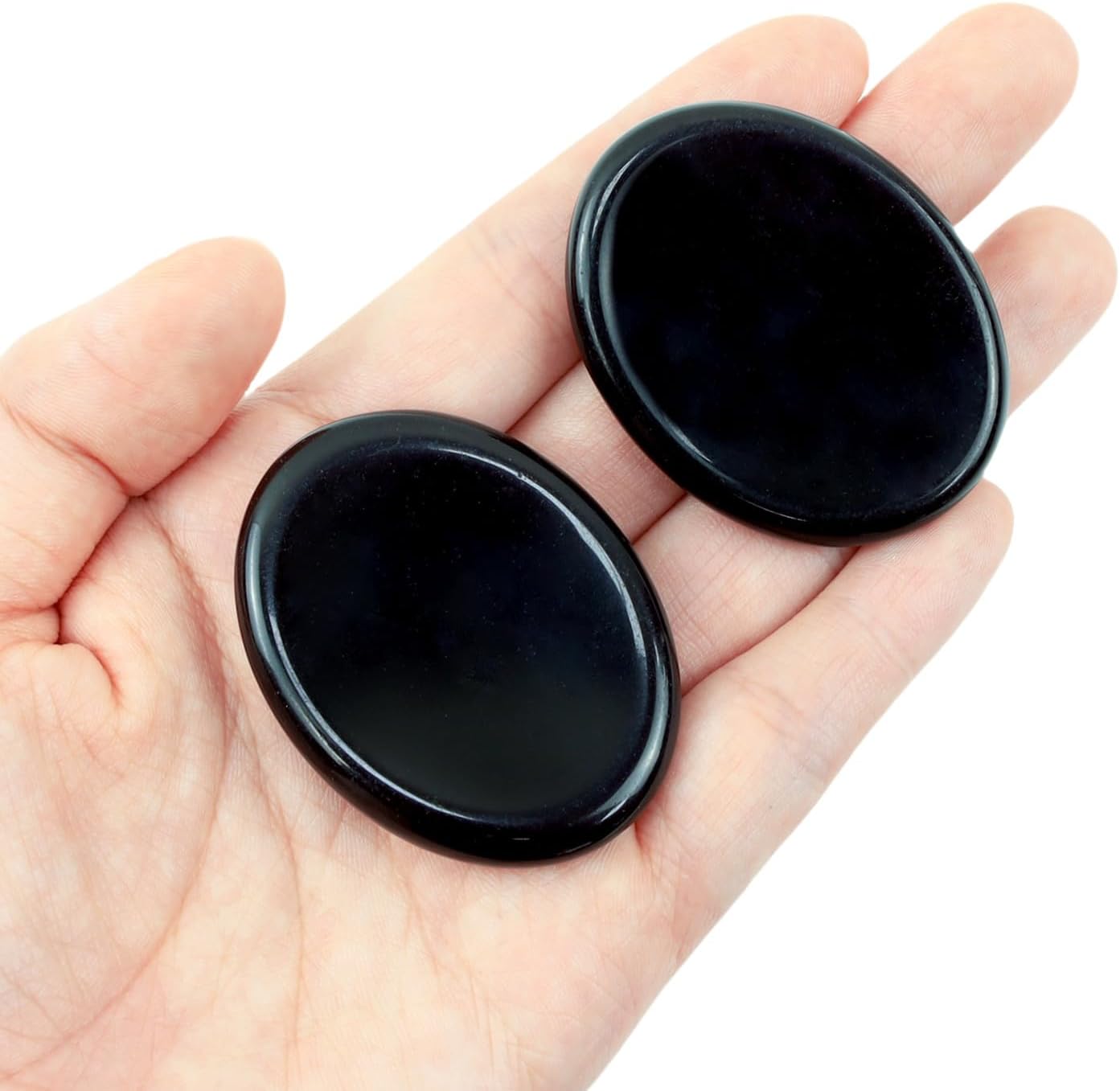 Worry Stone Crystals and Healing Stones Anxiety Fidgets Natural Meditation Accessories 7 Chakra Thumb Sensory Mental Health Depression Stress Anxiety Relief Items Mother's Day Gifts for Women