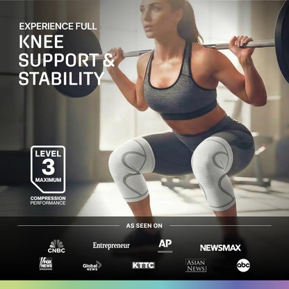 Modvel Compression Knee Brace for Women & Men, 2-Pack Knee Brace for Running Knee Pain, Knee Support Compression Sleeve, Workout Sports Knee Braces for Meniscus Tear, ACL & Arthritis Pain Relief