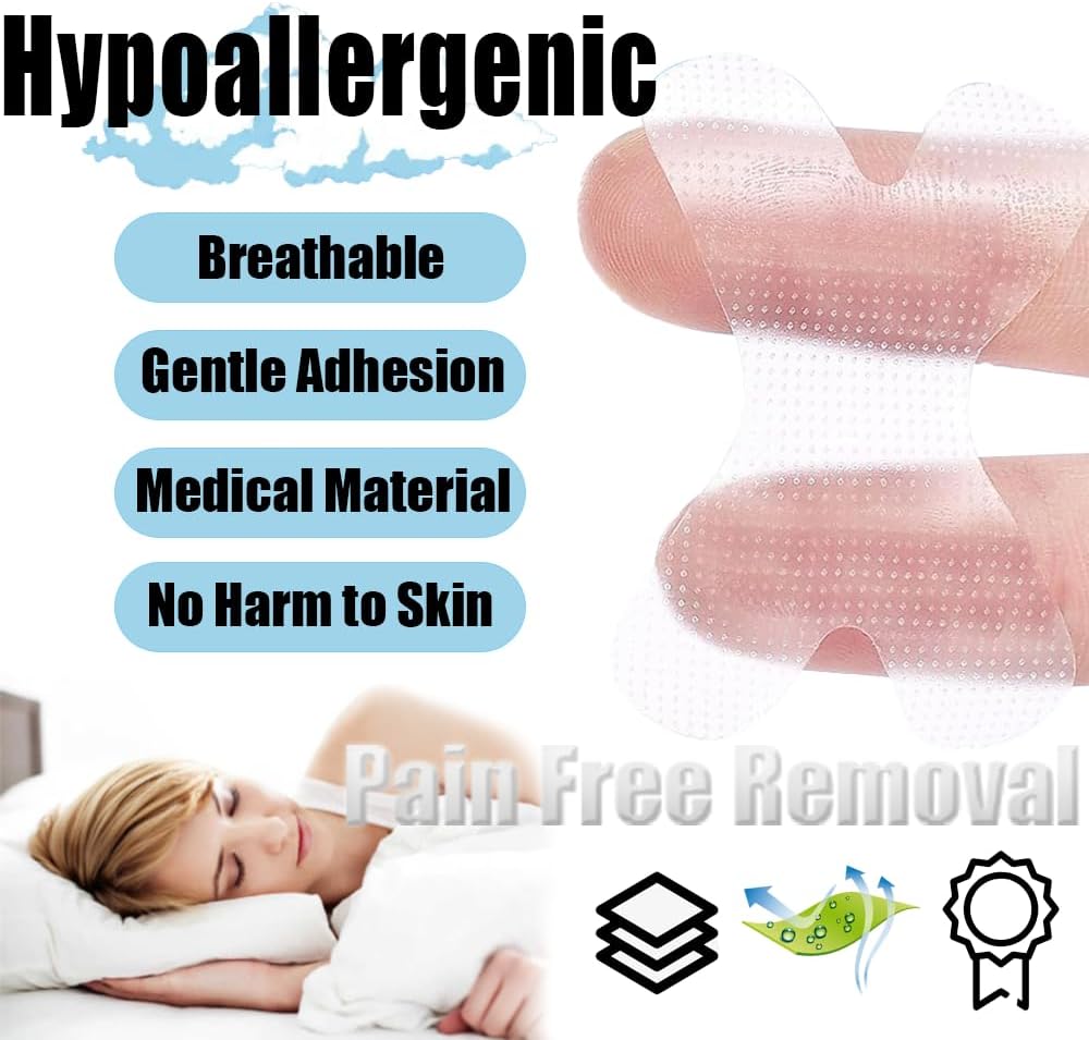 120 Pack Mouth Tape for Sleeping - Gentle Comfortable Premium Tape - Latex Free Medical Tape，Transparent Latex Free ，Comfortable and Gentle Skin Tape