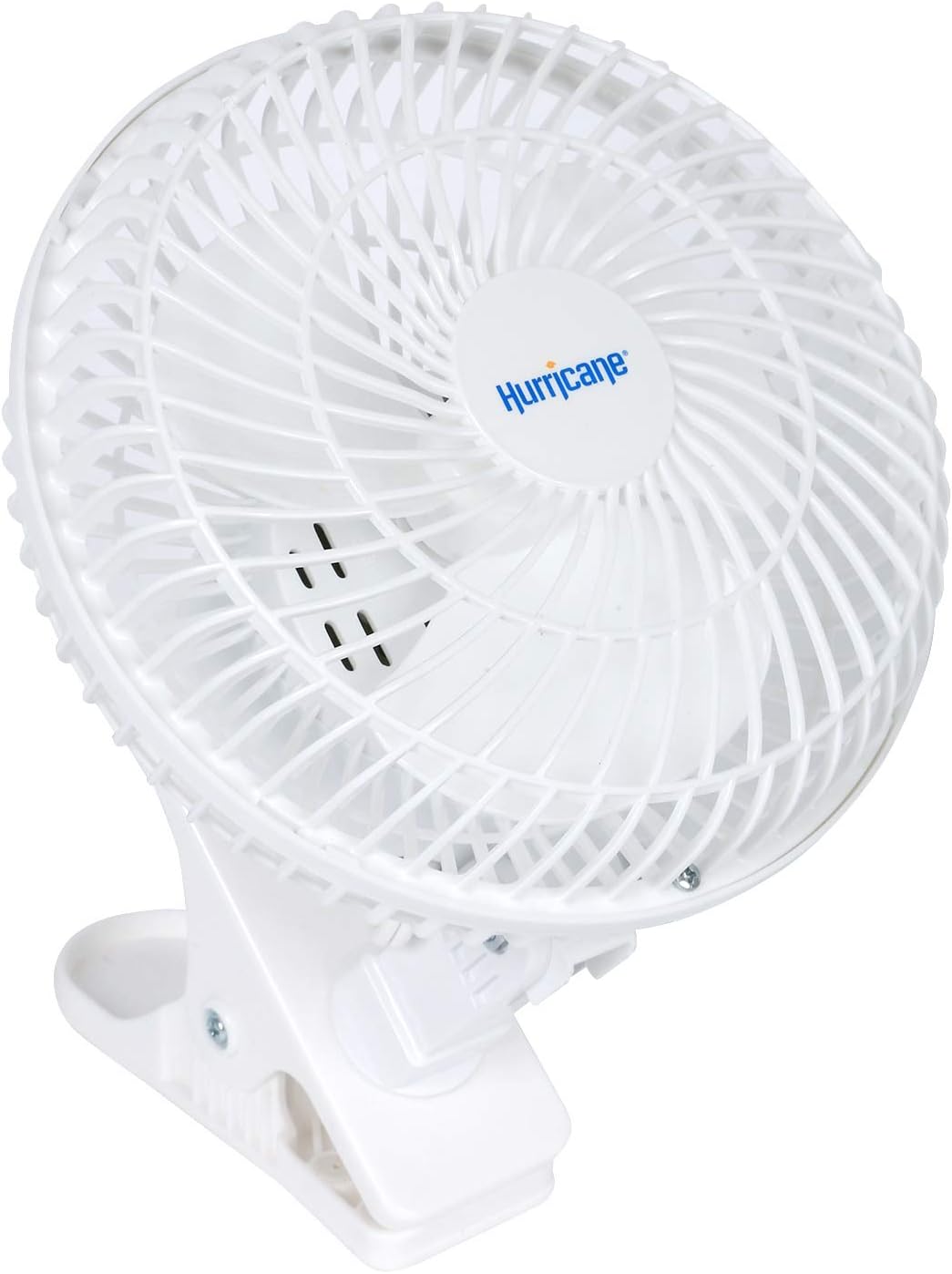 Hurricane Classic 6 Inch Clip Fan, 2 Speed Portable Desk Table Fan with Tilt, White