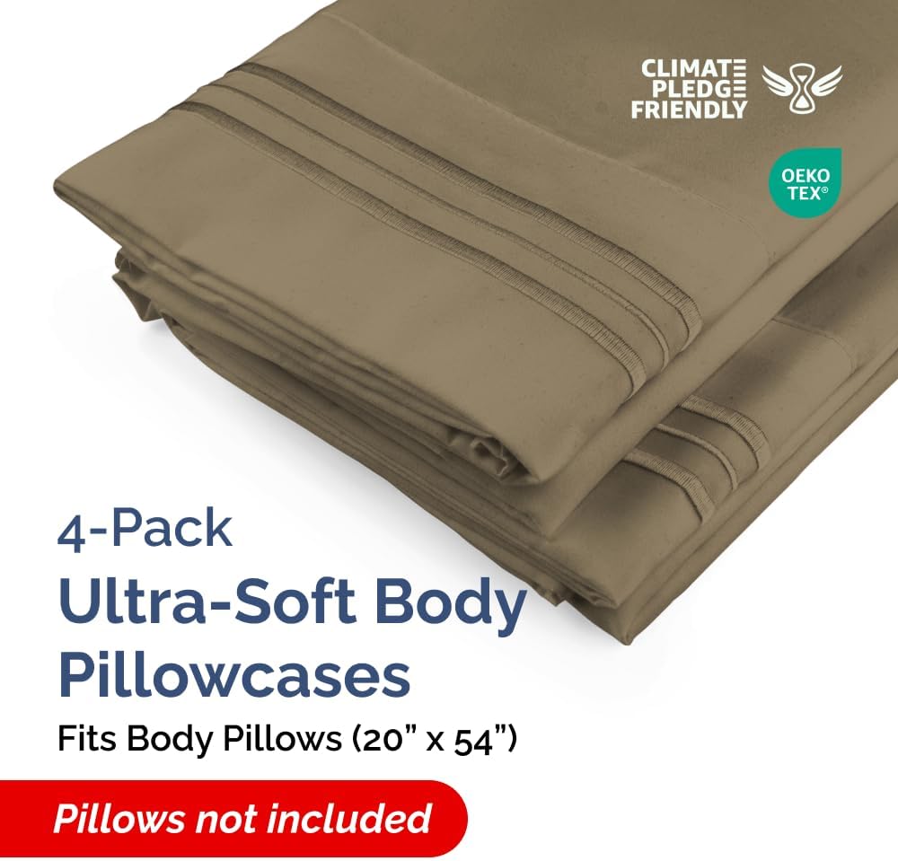 Standard Pillow Cases Set of 10 - Ultra Soft Hotel Quality Pillowcase Covers - Comfy, Cozy & Wrinkle Free - Shrink, Stain and Fade Resistant - Machine Washable Pillow Protectors - 10 Pcs Set - White - Colors B