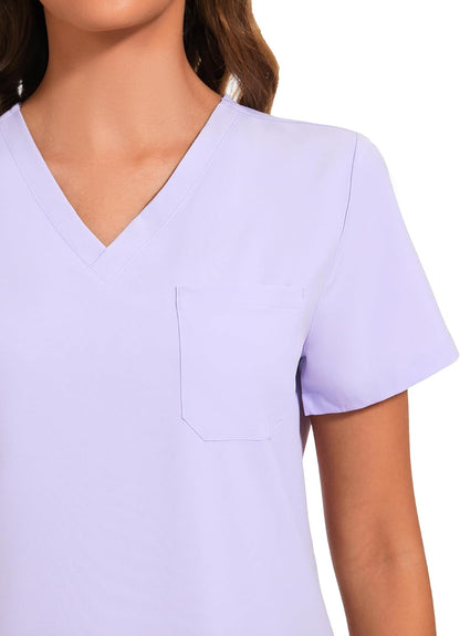 COZYFIT Scrubs for Women Set - Stretch V-Neck Scrub Top & Jogger Pant with 8 Pockets COZY SCRUBS - Colors B