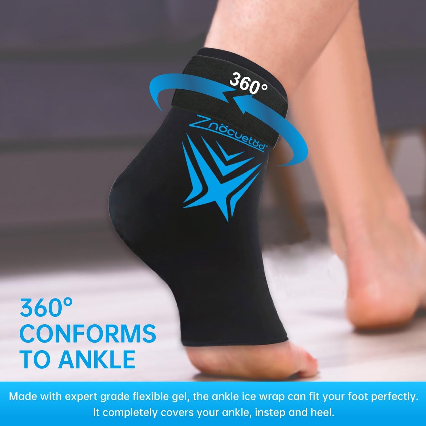 Knee Ice Pack Wrap Extended Ice Packs for Injuries Reusable Leg Freeze Compression Sleeves, Gel Cooling Knees Brace Cold Hot Packs Therapy Flexible for Pain Relief, Surgery Recovery Gift for Women Men
