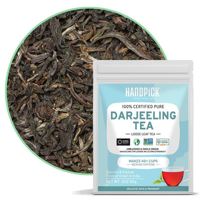 HANDPICK, Organic Chamomile Tea Bags (100 Herbal Tea Bags) Caffeine Free| Premium Floral Chamomile Herbal Tea in Eco-Conscious Teabags | Direct from Source