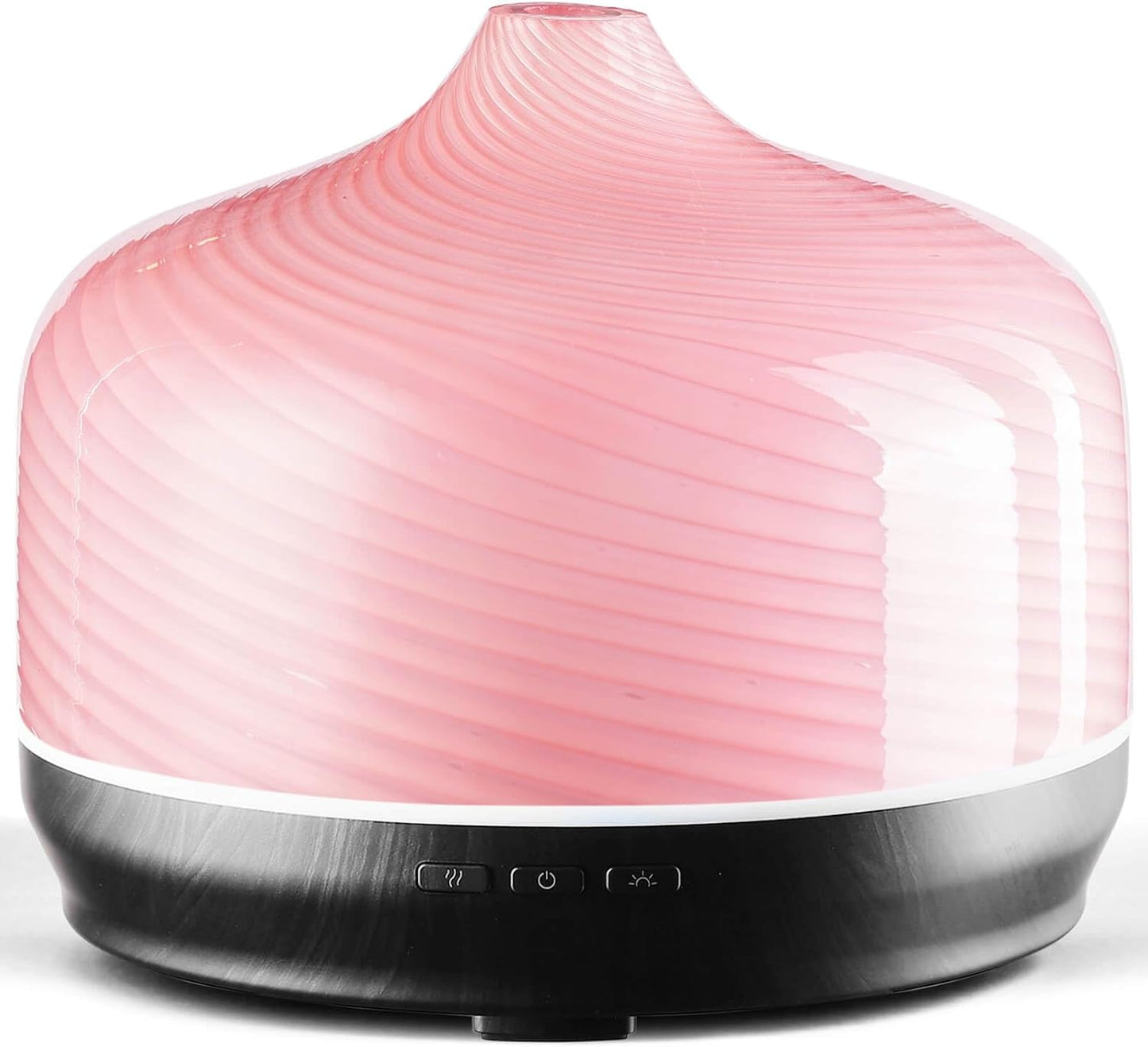 Porseme 500ml Glass Essential Oil Diffuser Aromatherapy Ultrasonic Cool Mist Humidifier 15-21 Running Hours Waterless Auto-Off Air Diffusers for Sleeping Yoga Working Spa(Light Blue)