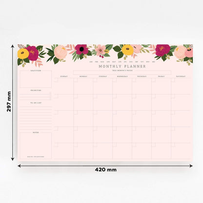 Bliss Collections Weekly Planning Pad, To Do List Notebook - Undated Tear-Off Sheets Notepad - Work Calendar, Organizer, Scheduler for Goals, Tasks - Minimalist, 8.5" x 11", 50 Sheets