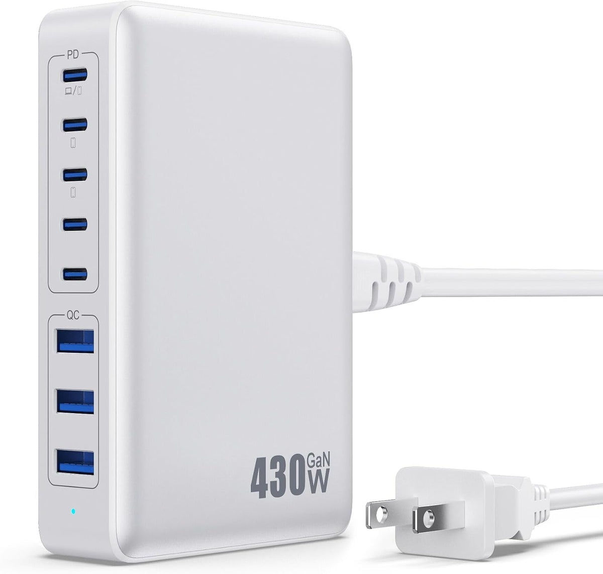 USB C Charger 200W USB C Charger Block,Upgraded GaN III 8-Port Fast Charging Station Hub,PD 65W Laptop Charging Adapter Compatible with MacBook Pro/Air,DELL,Steam Deck,iPhone 16/15/14,Galaxy S23/22