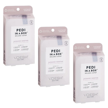 VOESH Pedi in a Box 4 Step Fresh Trio - 3 Pack of Ocean Refresh, Eucalyptus Energy Boost, & Cucumber Fresh Pedicure Set, DIY Pedi, Foot Spa