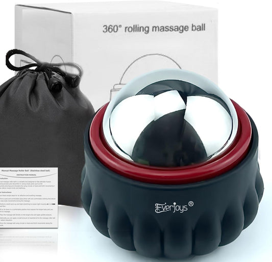 Everjoys Massage Ice Roller Ball, Cold & Heat Therapy Relief Massager, Deep Tissue Massage Pain Relief, Massager Tool for Back/Neck/Body/Face/Foot Pain, Muscles Recovery