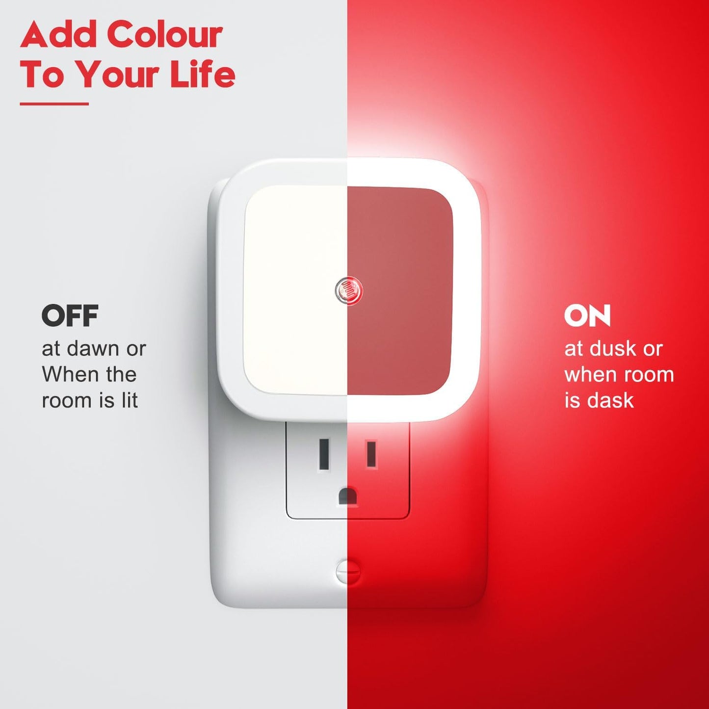 Sujeet Night Light, Night Lights Plug into Wall,Nightlight Plug in Night Light, Dusk to Dawn Night Lamp Led Night Lights for Adults Bedroom, Bathroom, Hallway (Amber)