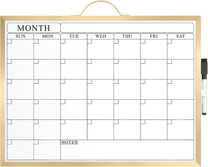 MaxGear Monthly Calendar Whiteboard, Magnetic Double-Sided Board, 16" x 12"