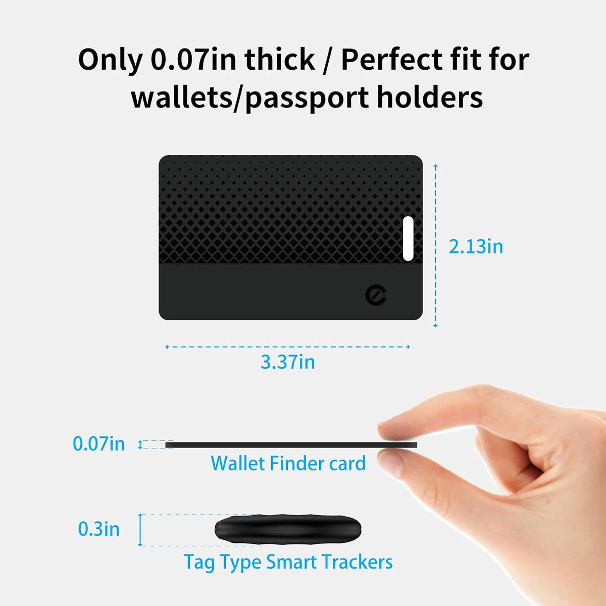 SEINXON Wallet Tracker Card, Works with Apple Find My & Google Find Hub