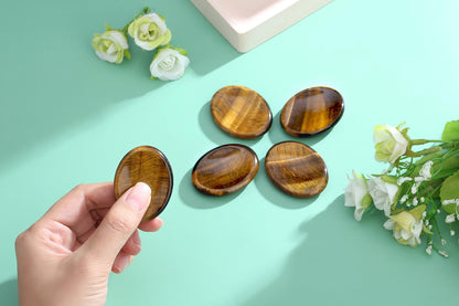 Worry Stone Crystals and Healing Stones Anxiety Fidgets Natural Meditation Accessories 7 Chakra Thumb Sensory Mental Health Depression Stress Anxiety Relief Items Mother's Day Gifts for Women
