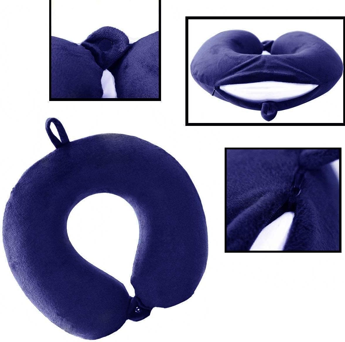 GDEOUP Travel Pillow 100% Pure Comfortable U Shape Memory Foam Pillows Neck and Head Support Portable Travel Neck Pillow Suitable for Planes Airplane for Traveling,Train,Self-Drivingng Car,(Grey)