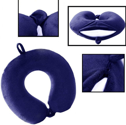 GDEOUP Travel Pillow 100% Pure Comfortable U Shape Memory Foam Pillows Neck and Head Support Portable Travel Neck Pillow Suitable for Planes Airplane for Traveling,Train,Self-Drivingng Car,(Grey)