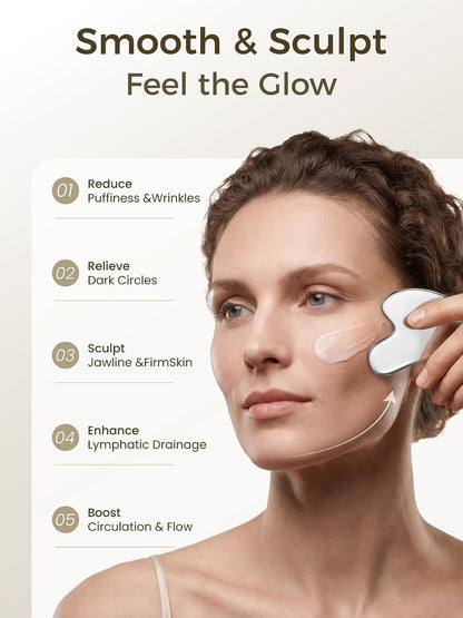 Gua Sha Facial Tools – Stone Guasha Tool for Face, Neck & Body
