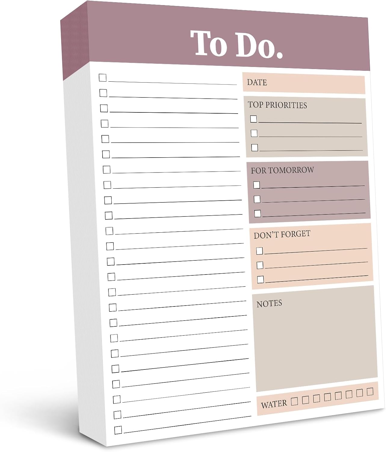 Spakon 300 Sheets Daily to Do List Notepad Notebook Library Card to Do Planner Checklist Memo Writing Pad Schedule Reminder Office Homework Planner for Task, 6" x 8(Classic,White)