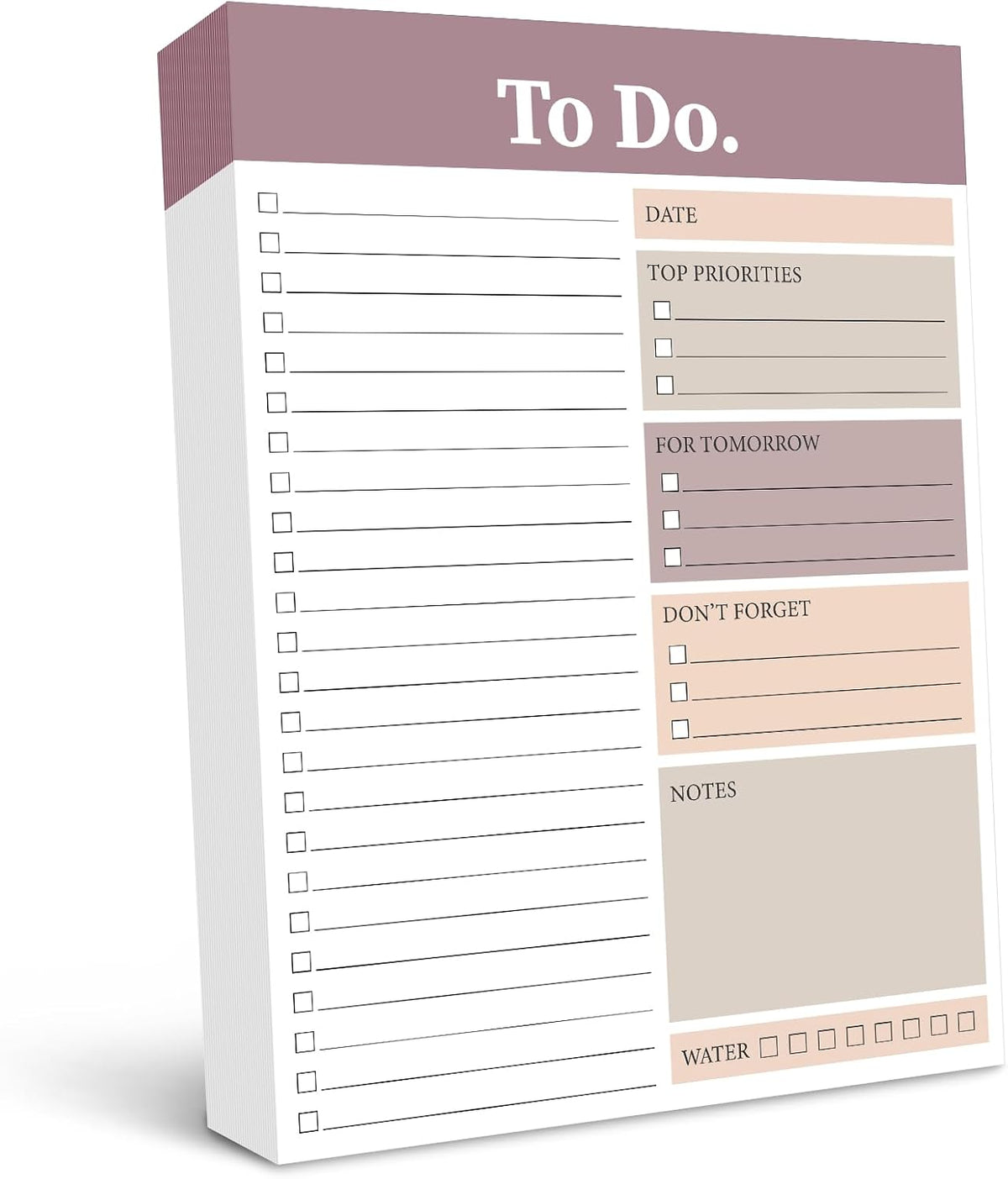Spakon 300 Sheets Daily to Do List Notepad Notebook Library Card to Do Planner Checklist Memo Writing Pad Schedule Reminder Office Homework Planner for Task, 6" x 8(Classic,White)