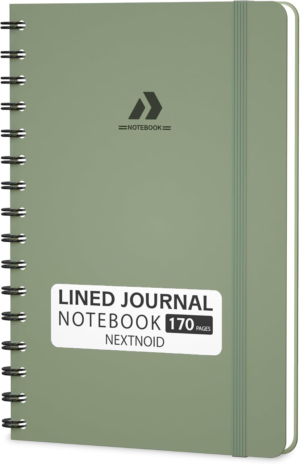 Nextnoid Lined Spiral Notebook Journal For Women & Men - A5(5.8" x 8.3") 170 Pages, Hardcover Notebooks for Work & Note Taking, College Ruled Journals for Writing - Grey