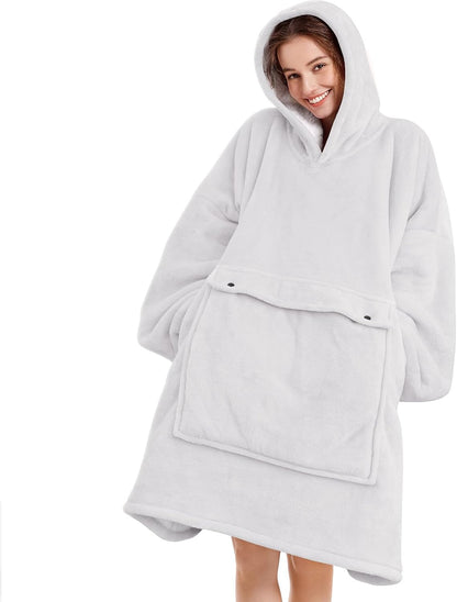 Narecte Cozy Oversized Blanket Hoodie Wearable Blanket Adults Soft Hooded Blanket Hoodie Birthday Gifts for Women Christmas - Colors B