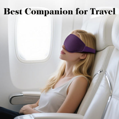 Fygrip 3D Eye Mask Sleep Mask for Men & Women, 100% Pressure-Free & Light Block-Out Eye Mask for Sleep with Easy Adjustable Strap, Night Eye Cover for Travel, Black