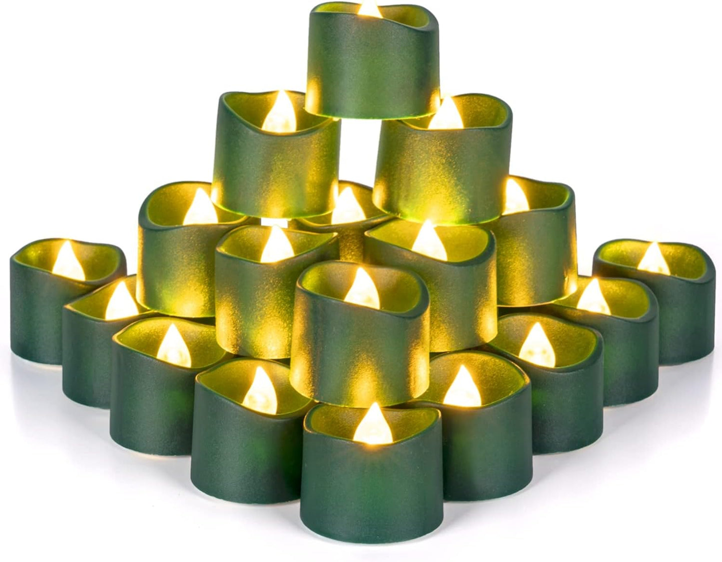 Homemory 24-Pack Flameless LED Tea Lights Candles Battery Operated, 200+Hour Fake Electric Candles TeaLights for Votive, Aniversary, Wedding Centerpiece Table Decor, Funeral, Halloween, Christmas