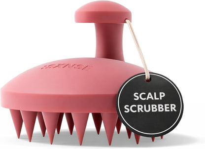 SXNSE - Revive Silicone Scalp Massager, Arctic - Manual Hair & Scalp Scrubber for Dandruff, Buildup, Itch, & Hair Growth - Soft Exfoliating Silicone Bristles for Wet & Dry Hair, Flake-Free Finish