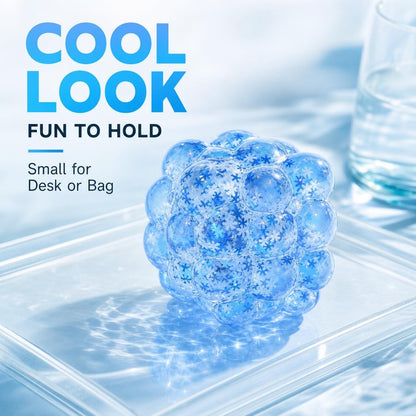 Squishy Textured Stress Balls 3pcs, Soft Memory Gel Squeeze Balls Fidget Toys for Kids/Adults Hand Exercises, Party Favors Anxiety Relief Squeeze Ball