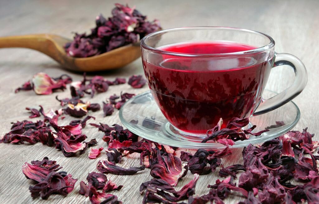 Organic Hibiscus Flowers - 1 lb (16oz) - Herbal Tea - 100% Certified Organic - Flor de Jamaica - Agua Frescas - EarthWise Aromatics