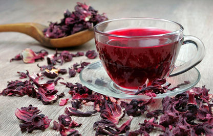 Organic Hibiscus Flowers - 1 lb (16oz) - Herbal Tea - 100% Certified Organic - Flor de Jamaica - Agua Frescas - EarthWise Aromatics