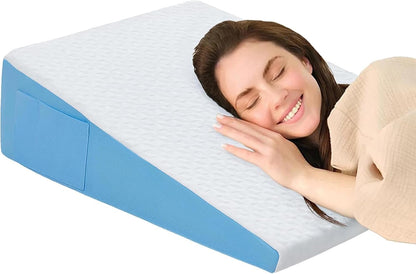 Wedge Pillow for Sleeping, 7.5" Memory Foam Bed Wedge Pillow