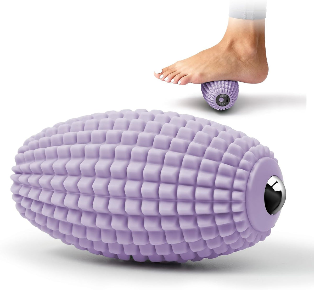 HODEMI Vibrating Massage Ball Roller with Rolling Head, 3 Speeds, Black