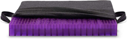 Purple Royal Seat Cushion, Portable 2 Inch Gel Seat Cushion, GelFlex Grid | Handles for Car, Office Chair, Stadium - Pressure-Reducing for Hard Seats, Temperature-Neutral, No-Slip - Made in USA