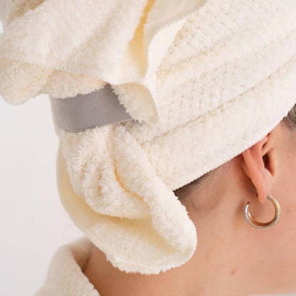 VOLO Hero Hair Towel – Ultra Soft Nanoweave™ Microfiber, Super Absorbent Quick Dry, Reduces Dry Time 50%, Anti-Frizz & Breakage, Secure Snug Strap, Large Wrap for All Hair Types - Luna Gray