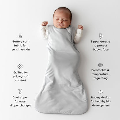 KYTE BABY Sleep Bag 1.0 TOG, Rayon Made From Bamboo Wearable Blanket, Dual Zipper For Infants And Toddlers Nursery Essentials