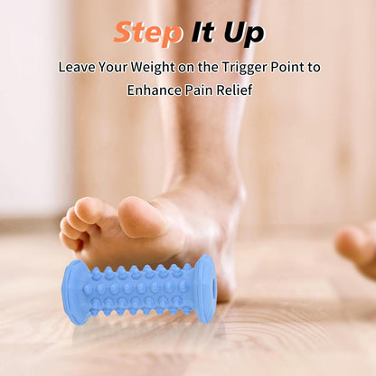 Foot Massager Roller for Plantar Fasciitis, Portable Reflexology Tool | Deep tissue massage for feet, calf, arch and heel pain. for plantar fasciitis relief, home, office and travel use