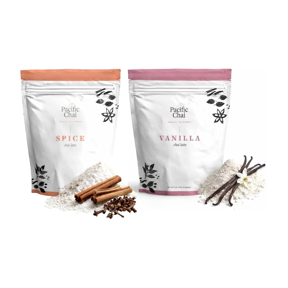 Pacific Chai Spiced Chai Latte Mix, Instant Chai Tea Latte Drink Mix, Gluten Free, Kosher Certified Powder Beverage, Café Style Chai Latte, 3 LB