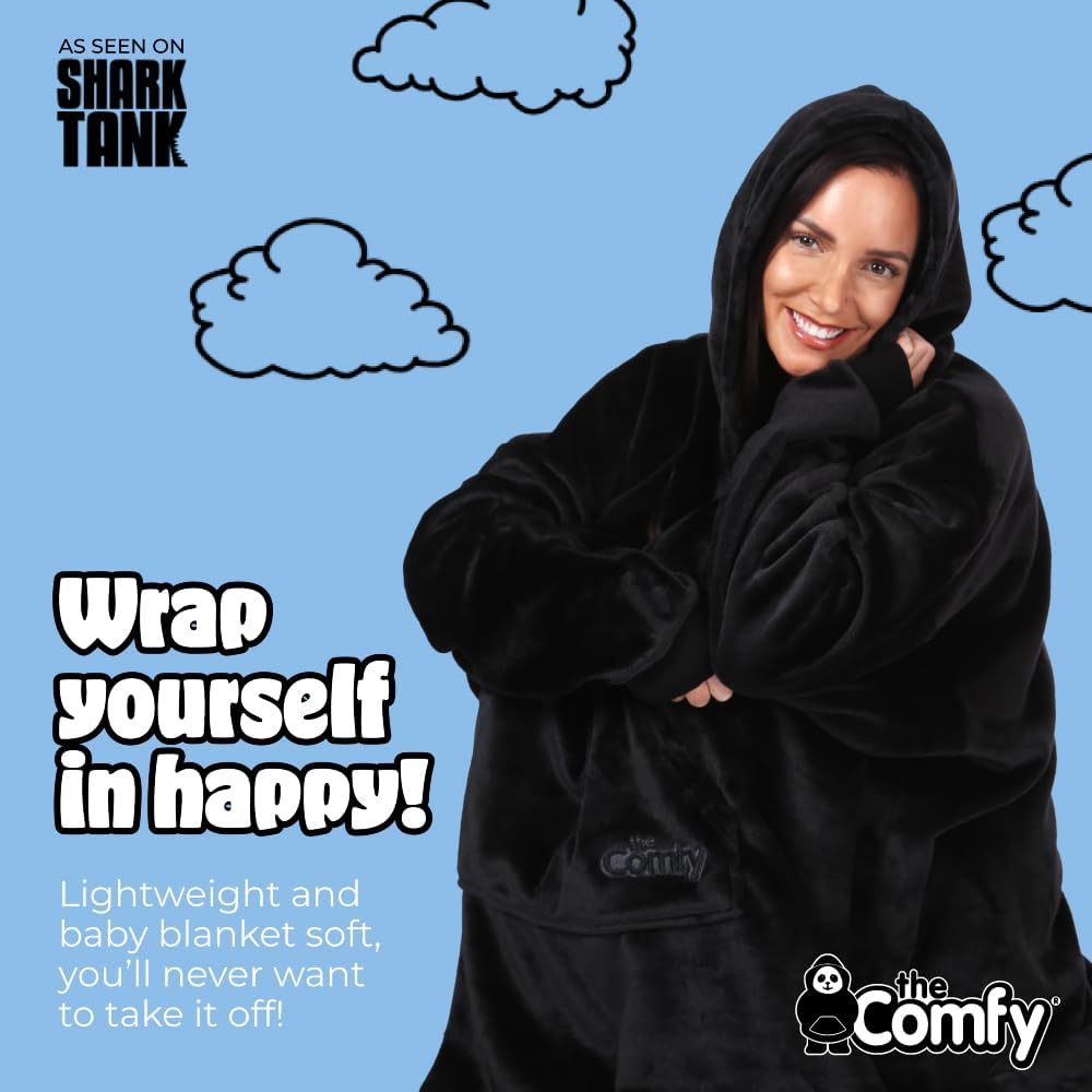 THE COMFY Dream | From Shark Tank | Patented | No Sherpa | Light Wearable Blanket Hoodie | Gift for Women & Men | One Size