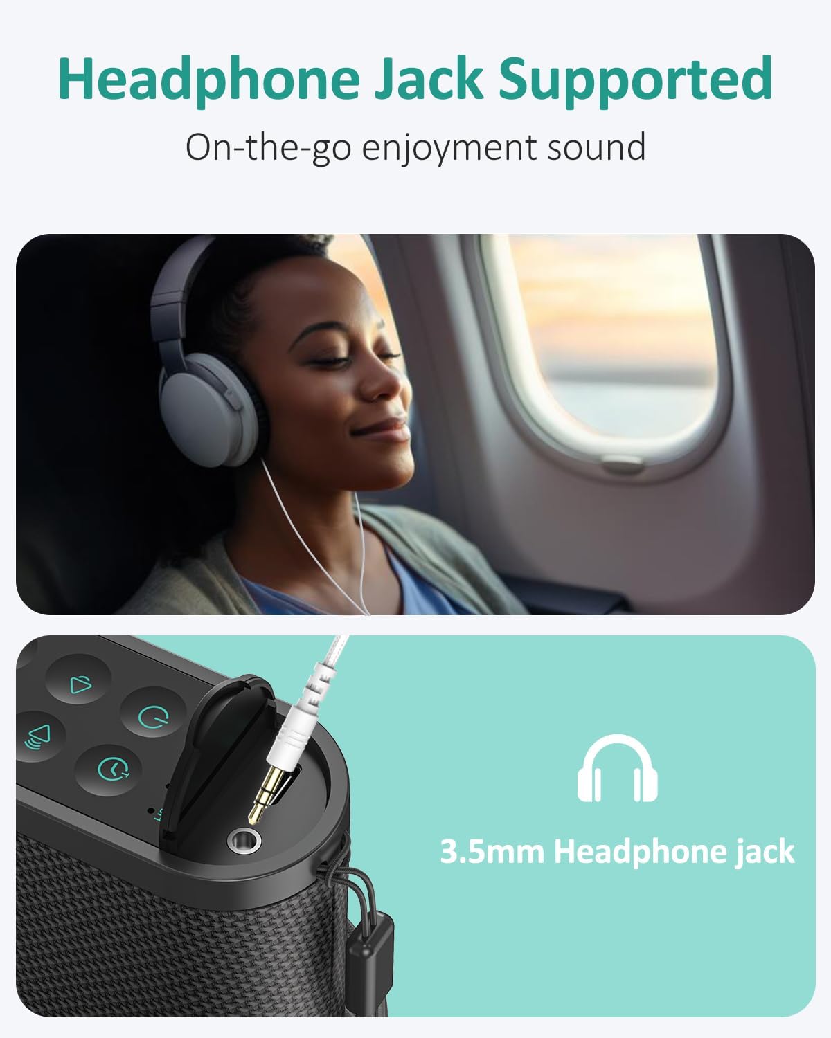 Portable Travel Sound Machine for Adults, Baby Sleeping : Super Long-Lasting & Rechargeable Battery, Headphone Jack, 21 Sounds - White Noise Machine for Office Privacy & Noise Canceling, Home, Gift