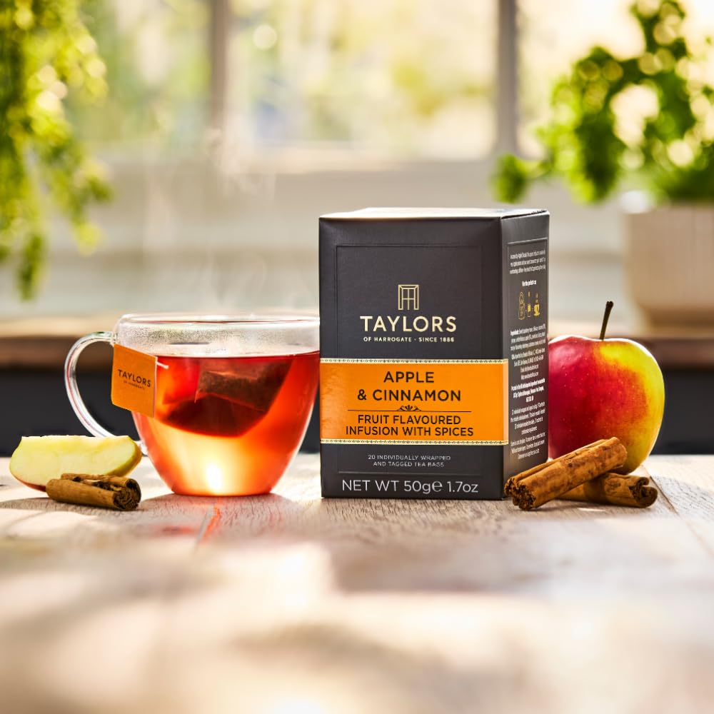 Taylors of Harrogate Apple & Cinnamon Herbal Tea, 20ct (Pack of 1)