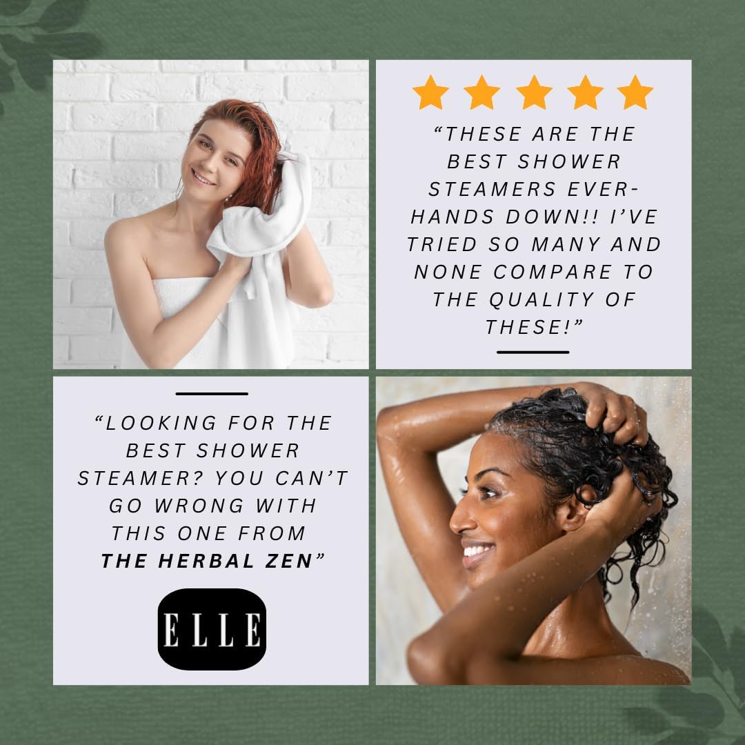 The Herbal Zen Head Hug Shower Steamer Aromatherapy Relief - 10 Pack