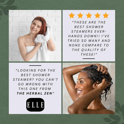 The Herbal Zen Head Hug Shower Steamer Aromatherapy Relief - 10 Pack