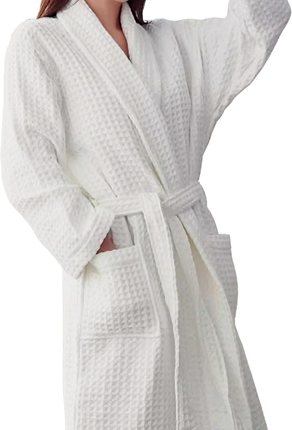 Waffle Knit Lightweight Kimono Spa & Bath Robes for Women and Men - Quick Dry - Soft