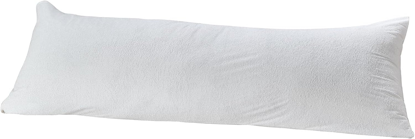 Kingnex Feather Proof Pillow Protectors with Zipper Standard Size 2 Pack - 100% Waterproof - Down Proof - Terry Surface