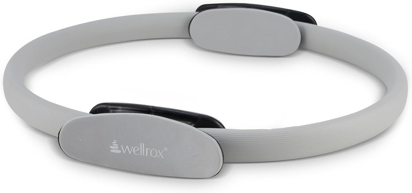 Wellrox Pilates Ring and Carrying Bag- Lightweight Magic Circle Yoga Ring- Core, Thigh and Arm Exerciser for Yoga, Pilates, Strength Training (15 inches)