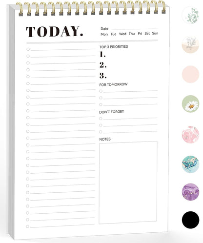 Forvencer To Do List Notepad (6.5 x9.8), To Do List Notebook for Work, Undated Daily Planner Organizer for Tasks Checklist & Goal Planning, To Do List Perfect for Office, School, Cute