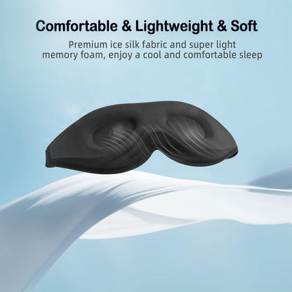 LitBear Sleep Mask for Side Sleeper Women Men, Eye Mask for Sleeping Light Blocking, 3D Contoured Cup Sleeping Mask, Soft Breathable Sleep Eye Mask with Adjustable Elastic Strap for Travel