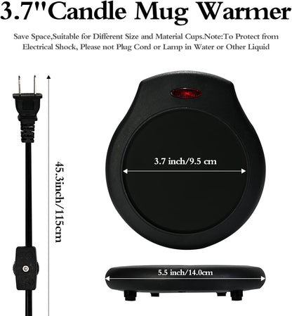 ASAWASA Candle Warmer for Large Jar, Coffee Mug Warmers, Safely Releases Scents Without a Flame, Melt The Candle Quickly, Enjoy Your Warm Coffee Tea. Gifts for Festival Birthday Women Men Mom Dad